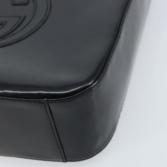GUCCI Shoulder Bag Patent leather Black Silver 000 1186 0506 Auth ep13558