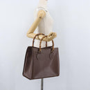 GUCCI Bamboo Hand Bag Leather Beige Gold 002 1186 0260 Auth ep13559-24