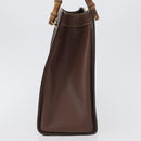 GUCCI Bamboo Hand Bag Leather Beige Gold 002 1186 0260 Auth ep13559-3