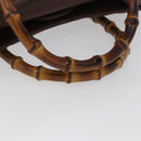 GUCCI Bamboo Hand Bag Leather Beige Gold 002 1186 0260 Auth ep13559-7