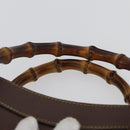 GUCCI Bamboo Hand Bag Leather Beige Gold 002 1186 0260 Auth ep13559-8