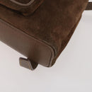 GUCCI Bamboo Backpack Suede Brown Gold 003 2058 0030 Auth ep13565-9
