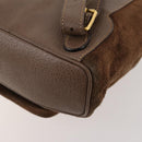 GUCCI Bamboo Backpack Suede Brown Gold 003 2058 0030 Auth ep13565-17