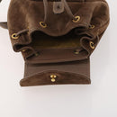 GUCCI Bamboo Backpack Suede Brown Gold 003 2058 0030 Auth ep13565-10