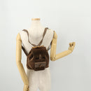 GUCCI Bamboo Backpack Suede Brown Gold 003 2058 0030 Auth ep13565-28