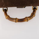 GUCCI Bamboo Backpack Suede Brown Gold 003 2058 0030 Auth ep13565-7