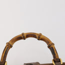 GUCCI Bamboo Backpack Suede Brown Gold 003 2058 0030 Auth ep13565-14