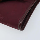 Christian Dior Chain Shoulder Bag Nylon Bordeaux Gold Auth ep13566-15