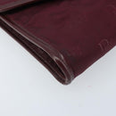 Christian Dior Chain Shoulder Bag Nylon Bordeaux Gold Auth ep13566-16