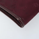 Christian Dior Chain Shoulder Bag Nylon Bordeaux Gold Auth ep13566-18