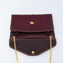 Christian Dior Chain Shoulder Bag Nylon Bordeaux Gold Auth ep13566-10
