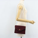 Christian Dior Chain Shoulder Bag Nylon Bordeaux Gold Auth ep13566-22