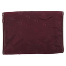 Christian Dior Chain Shoulder Bag Nylon Bordeaux Gold Auth ep13566-2