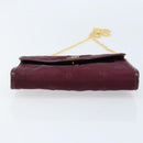 Christian Dior Chain Shoulder Bag Nylon Bordeaux Gold Auth ep13566-5