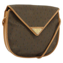 SAINT LAURENT Shoulder Bag PVC Canvas Beige Gold Auth ep13567-1