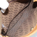 SAINT LAURENT Shoulder Bag PVC Canvas Beige Gold Auth ep13567-17