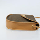 SAINT LAURENT Shoulder Bag PVC Canvas Beige Gold Auth ep13567-4