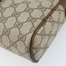 GUCCI GG Supreme Web Sherry Line Clutch Bag PVC Beige Gold Red Auth ep13569-7