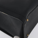 GUCCI Bamboo Hand Bag Leather Black Gold 002 1186 0260 Auth ep13570-10