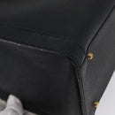 GUCCI Bamboo Hand Bag Leather Black Gold 002 1186 0260 Auth ep13570-12