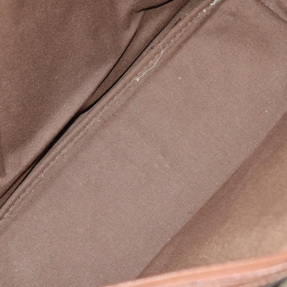 Burberrys Nova Check Umhängetasche PVC Leder Beige Gold Auth ep13571
