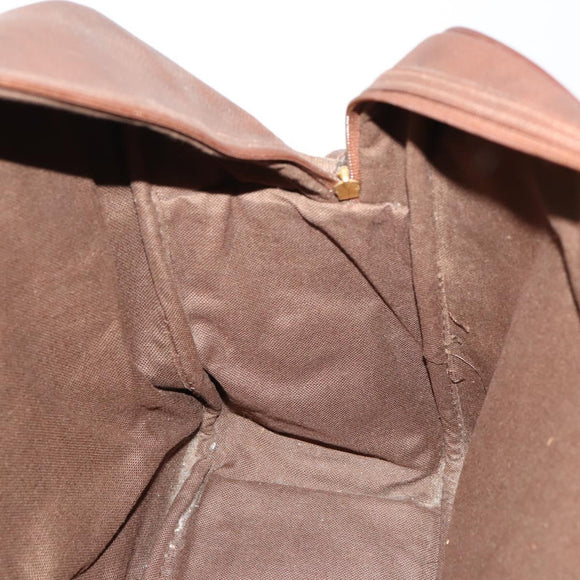 Burberrys Nova Check Umhängetasche PVC Leder Beige Gold Auth ep13571