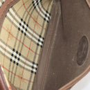 Burberrys Nova Check Umhängetasche PVC Leder Beige Gold Auth ep13571-23