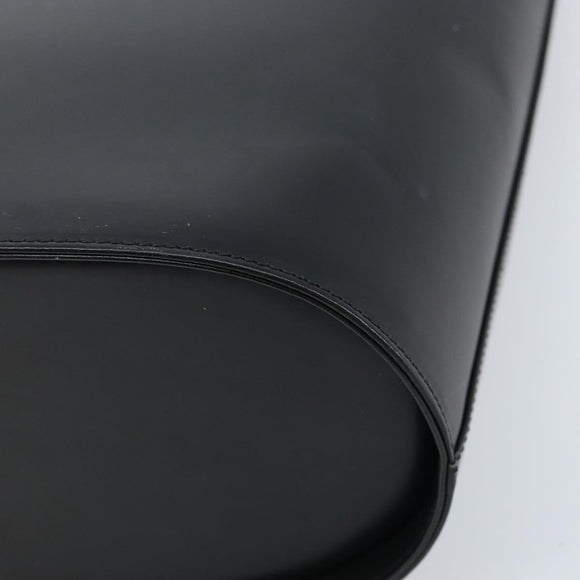 BURBERRY Nova Check Shoulder Bag Leather Black Silver Auth ep13572