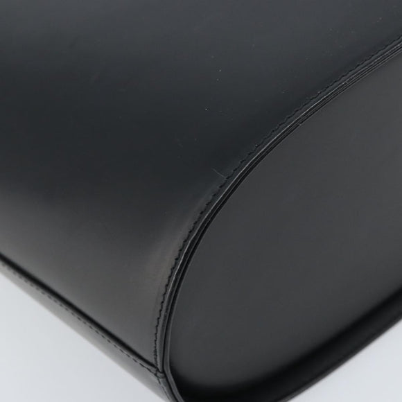 BURBERRY Nova Check Shoulder Bag Leather Black Silver Auth ep13572