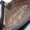 BURBERRY Nova Check Shoulder Bag Leather Black Silver Auth ep13572-10