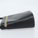 BURBERRY Nova Check Shoulder Bag Leather Black Silver Auth ep13572-4