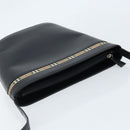 BURBERRY Nova Check Shoulder Bag Leather Black Silver Auth ep13572-6