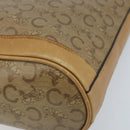 CELINE C Sulky Shoulder Bag PVC Beige Gold Auth ep13573-10