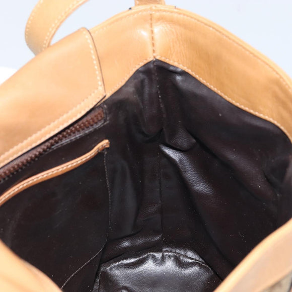 CELINE C Sulky Shoulder Bag PVC Beige Gold Auth ep13573