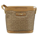 CELINE C Sulky Shoulder Bag PVC Beige Gold Auth ep13573-2