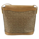 CELINE C Sulky Shoulder Bag PVC Beige Gold Auth ep13573-3