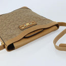 CELINE C Sulky Shoulder Bag PVC Beige Gold Auth ep13573-6