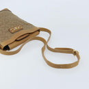 CELINE C Sulky Shoulder Bag PVC Beige Gold Auth ep13573-7