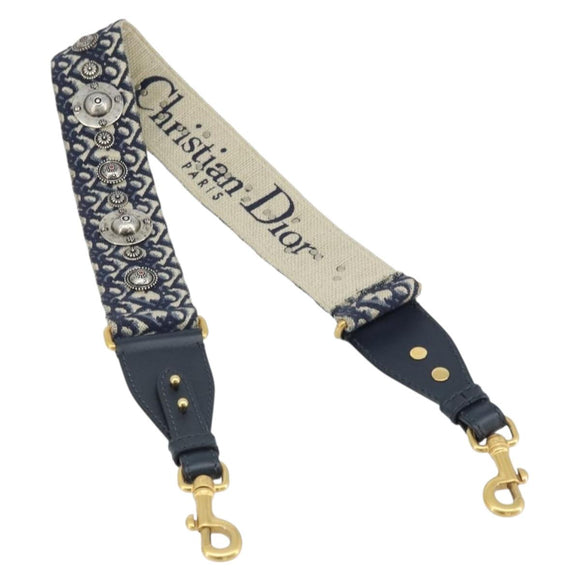 Christian Dior Trotter Canvas Schultergurt 93cm Navy Auth ep13575