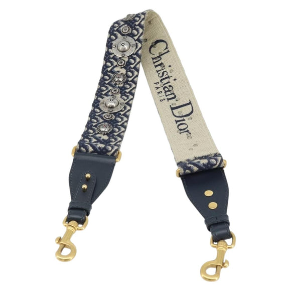 Christian Dior Trotter Canvas Schultergurt 93cm Navy Auth ep13575