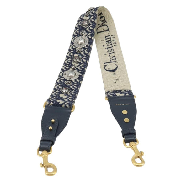 Christian Dior Trotter Canvas Schultergurt 93cm Navy Auth ep13575