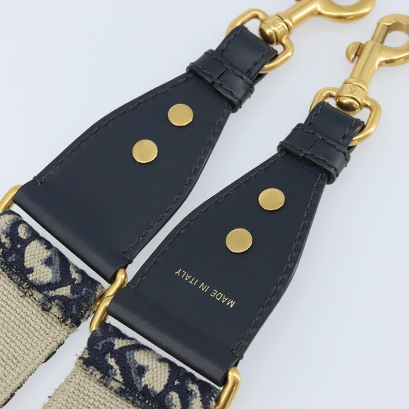 Christian Dior Trotter Canvas Schultergurt 93cm Navy Auth ep13575