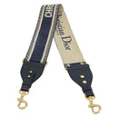 Christian Dior Shoulder Strap Canvas 36.6"" Navy Auth ep13576-2