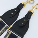 Christian Dior Shoulder Strap Canvas 36.6"" Navy Auth ep13576-5