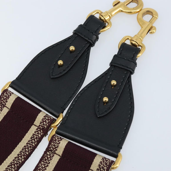 Christian Dior Shoulder Strap Canvas 36.6"" Bordeaux Auth ep13578