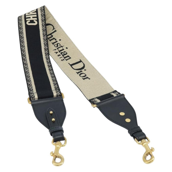 Christian Dior Shoulder Strap Canvas 36.6"" Navy Auth ep13580