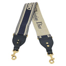 Christian Dior Shoulder Strap Canvas 36.6"" Navy Auth ep13581-2