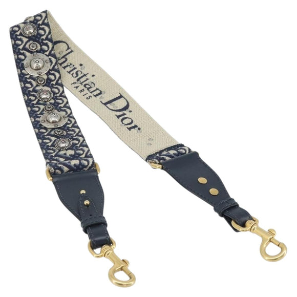 Christian Dior Trotter Canvas Schultergurt 95 cm Navy Auth ep13582