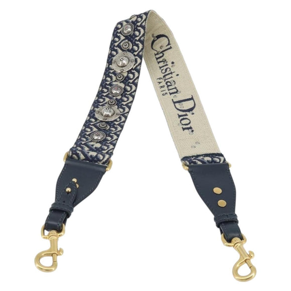 Christian Dior Trotter Canvas Schultergurt 95 cm Navy Auth ep13582