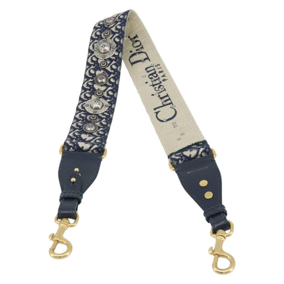 Christian Dior Trotter Canvas Schultergurt 95 cm Navy Auth ep13582